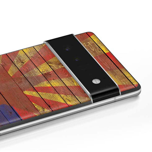 Arizona Flag Dark Wood Google Pixel 6 Pro Skin